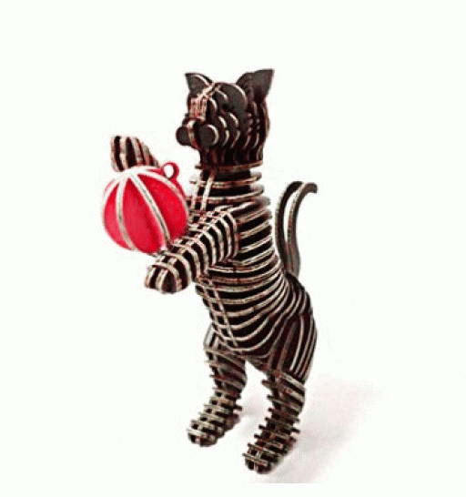 Tenon Art Be Happy Cat (Black, not assemble)